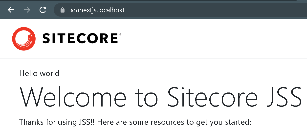 sitecore jss hello world